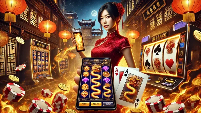 Reel slot digital dengan tampilan tema permainan